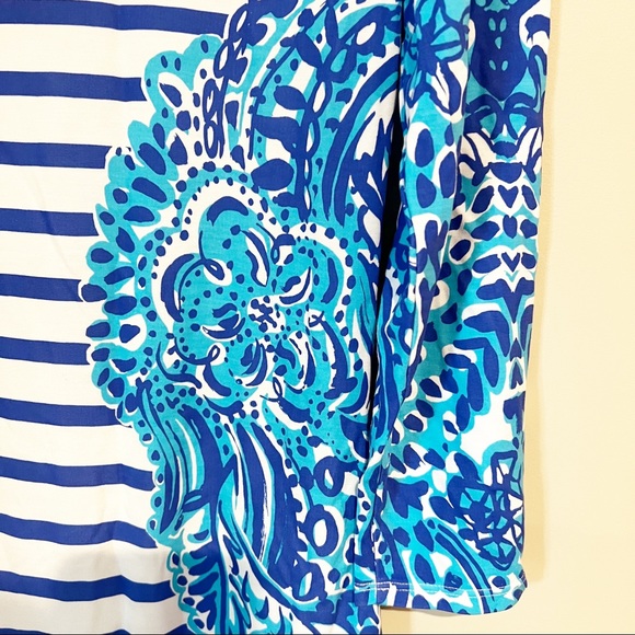 Lilly Pulitzer Nola Dress in Moon Jellies Stripes floral size Medium - Picture 9 of 12